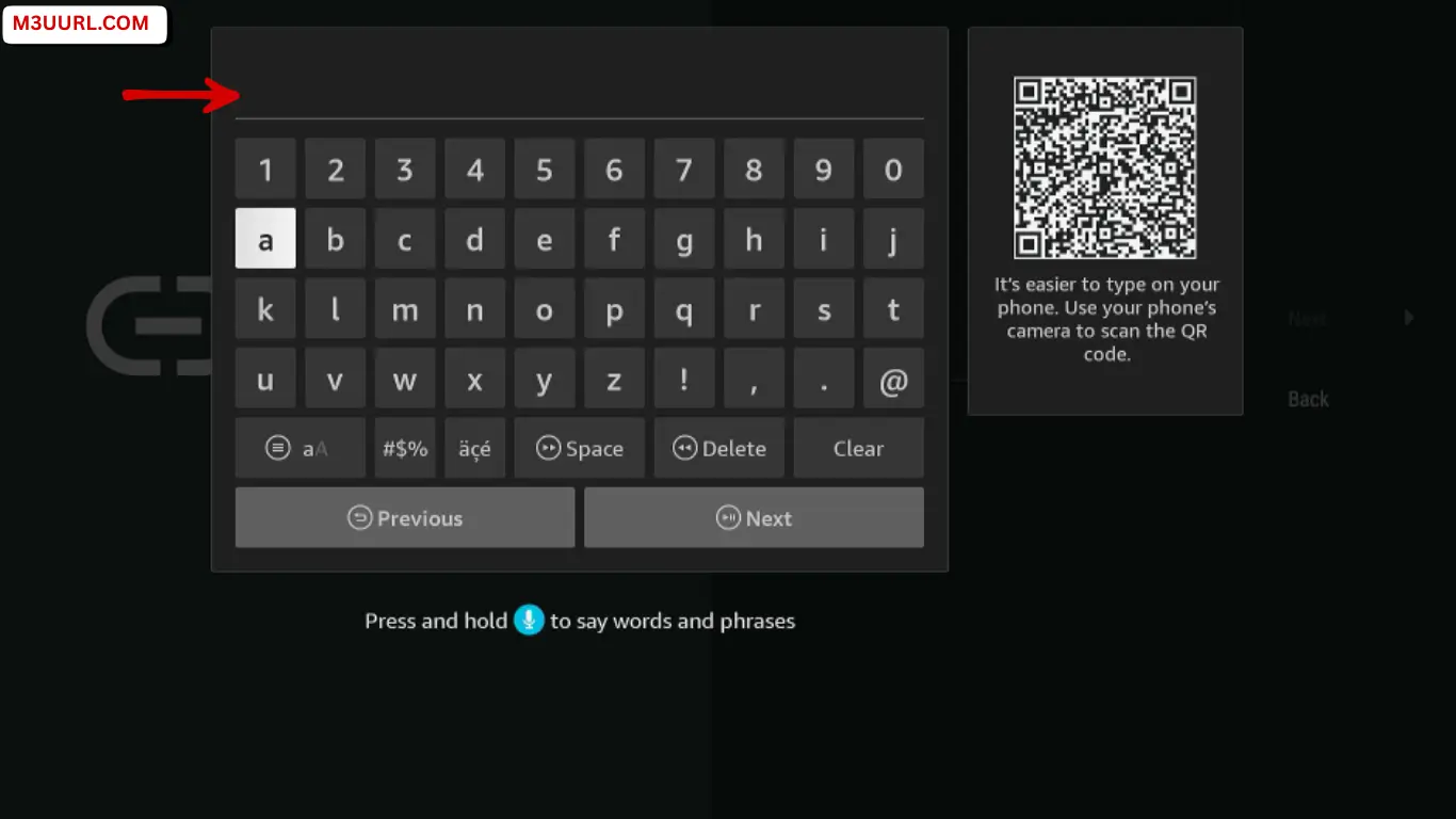 Paste M3U playlist URL in TiviMate IPTV player