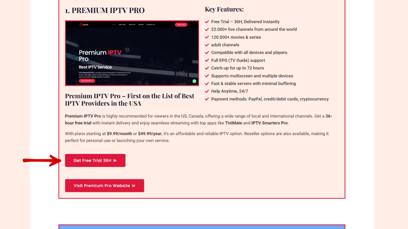 click the “Get Free Trial” button.