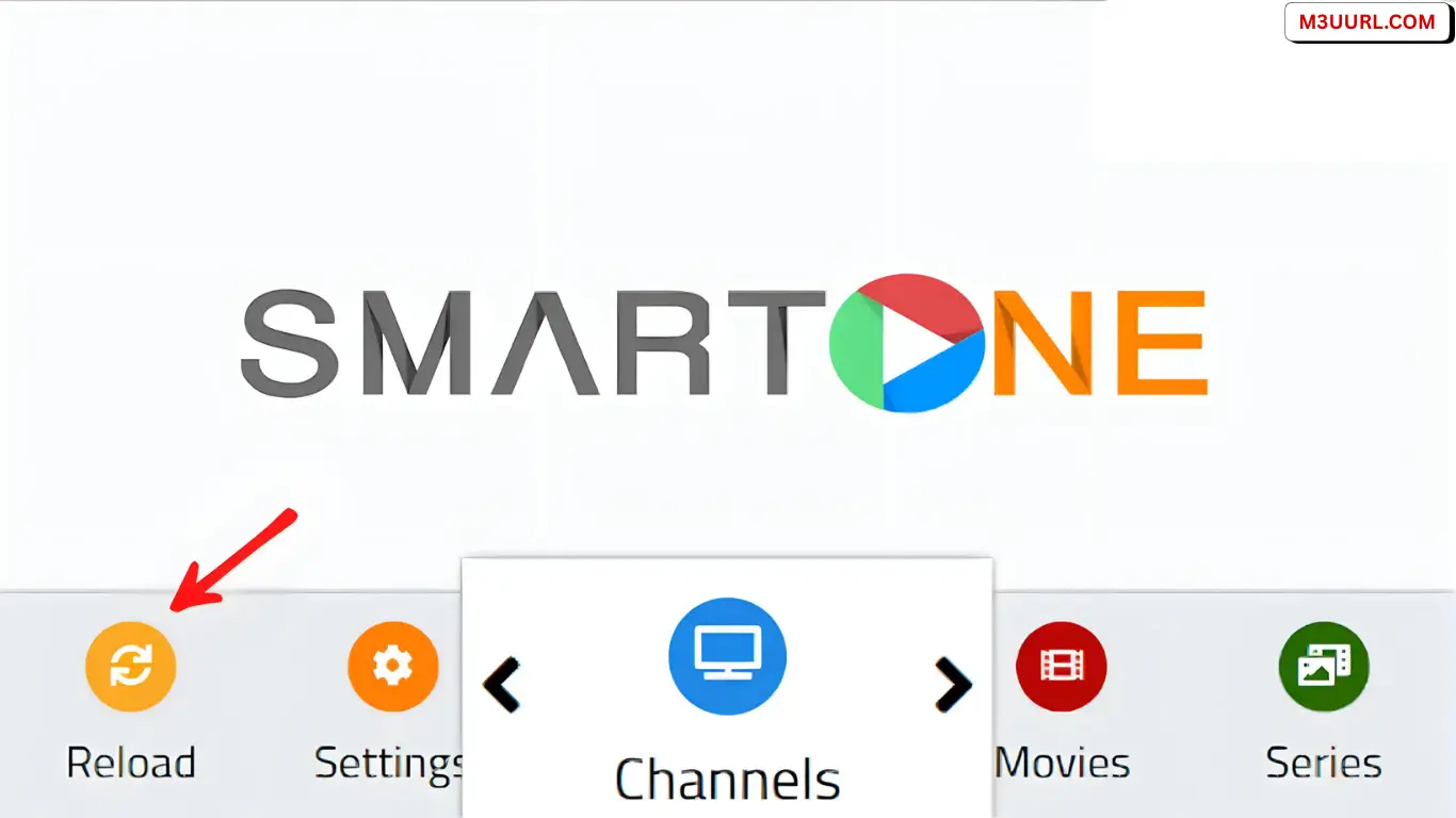 Reload playlist in SMARTONE app to load IPTV channels